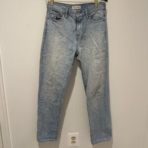 Madewell light wash straight leg jeans. Like new